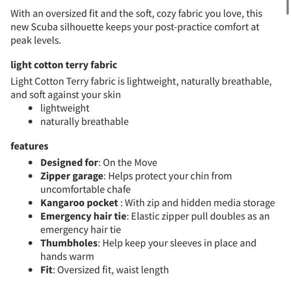 NWT Lululemon Scuba Oversized Half-Zip Hoodie Bone Size XS/S - Picture 10 of 11